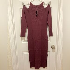 NWT INC International Concepts SIZE L  Burgundy Sweater Dress